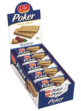 Вафли Gastone Lago Poker с шоколадной начинкой, 45 г * 20 шт